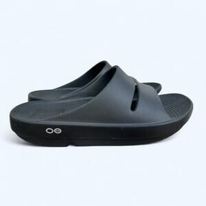 OOFOS OOahh Slide Women's size 7 Recovery Sandal Black Comfort Shoe